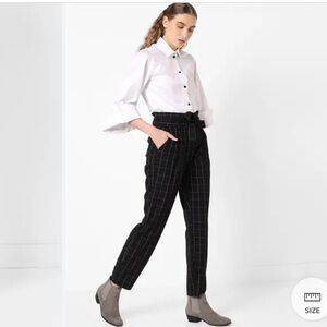 New York & Company Black Grid Women's Pants